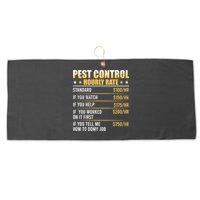 Pest Control Exterminator Pest Controller Hourly Rate Large Microfiber Waffle Golf Towel