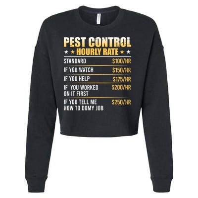 Pest Control Exterminator Pest Controller Hourly Rate Cropped Pullover Crew