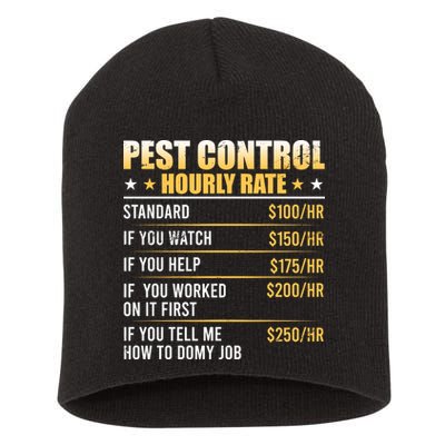 Pest Control Exterminator Pest Controller Hourly Rate Short Acrylic Beanie