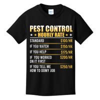 Pest Control Exterminator Pest Controller Hourly Rate Kids T-Shirt