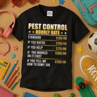 Pest Control Exterminator Pest Controller Hourly Rate Kids T-Shirt
