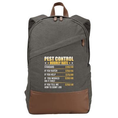 Pest Control Exterminator Pest Controller Hourly Rate Cotton Canvas Backpack
