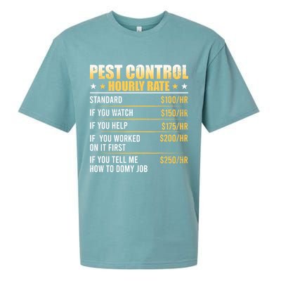 Pest Control Exterminator Pest Controller Hourly Rate Sueded Cloud Jersey T-Shirt