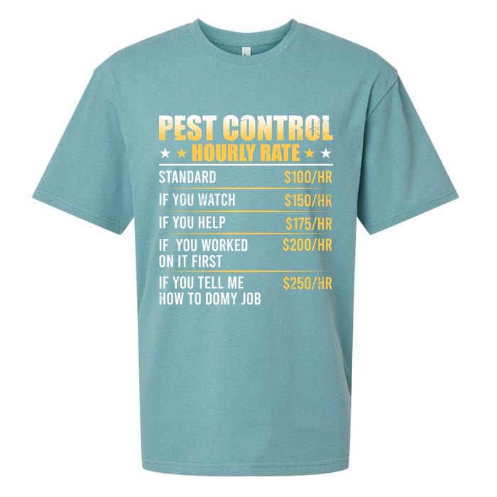 Pest Control Exterminator Pest Controller Hourly Rate Sueded Cloud Jersey T-Shirt