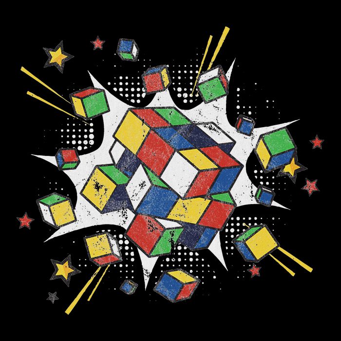 Puzzle Cube Exploding Speed Cubing 80S Vintage Math Daily Commute Backpack