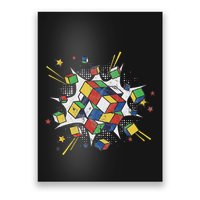 Puzzle Cube Exploding Speed Cubing 80S Vintage Math Poster