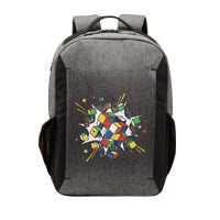 Puzzle Cube Exploding Speed Cubing 80S Vintage Math Vector Backpack