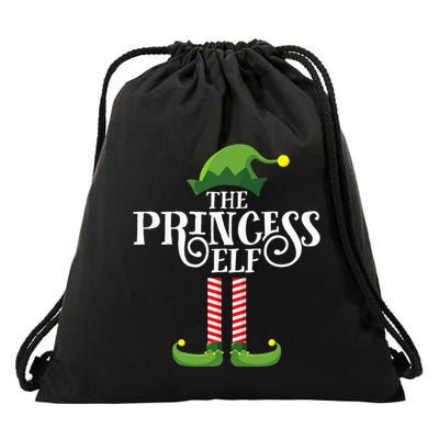 Princess Cute Elf Matching Family Group Christmas Party Pj Drawstring Bag