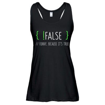 Programmer Computer Engineer Funny False Programming Coding Ladies Essential Flowy Tank
