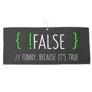 Programmer Computer Engineer Funny False Programming Coding Large Microfiber Waffle Golf Towel