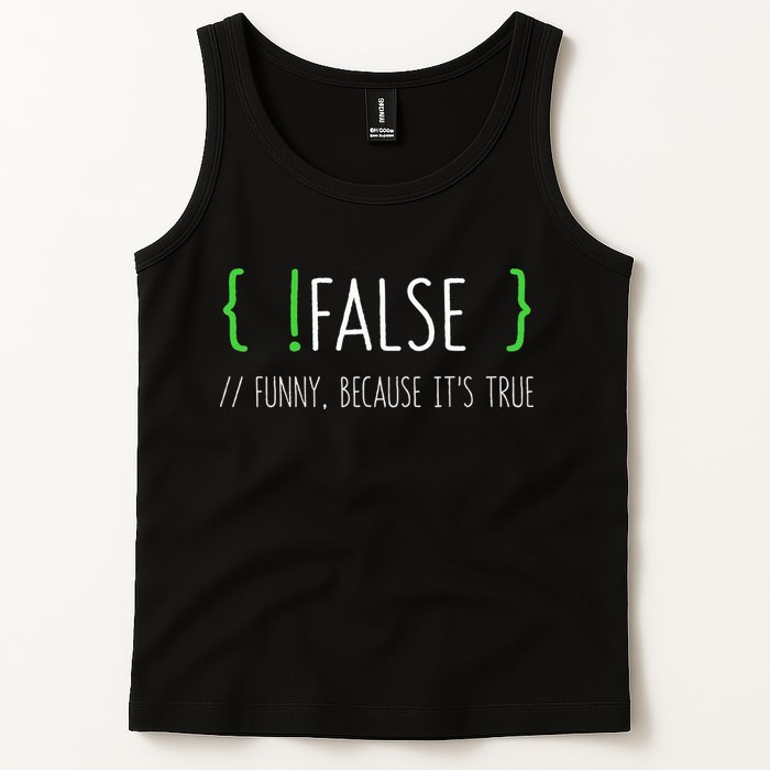 Programmer Computer Engineer Funny False Programming Coding Tank Top