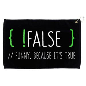 Programmer Computer Engineer Funny False Programming Coding Grommeted Golf Towel