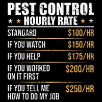 Pest Control Exterminator Pest Controller Hourly Rate Button