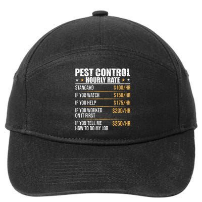 Pest Control Exterminator Pest Controller Hourly Rate 7-Panel Snapback Hat