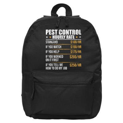 Pest Control Exterminator Pest Controller Hourly Rate 16 in Basic Backpack