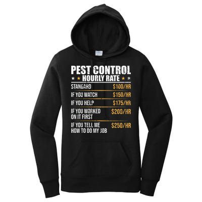 Pest Control Exterminator Pest Controller Hourly Rate Women's Pullover Hoodie