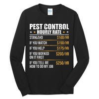Pest Control Exterminator Pest Controller Hourly Rate Tall Long Sleeve T-Shirt