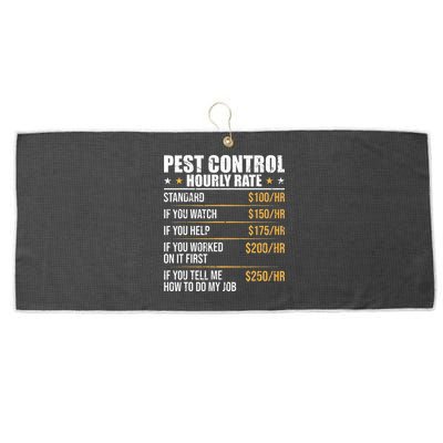 Pest Control Exterminator Pest Controller Hourly Rate Large Microfiber Waffle Golf Towel