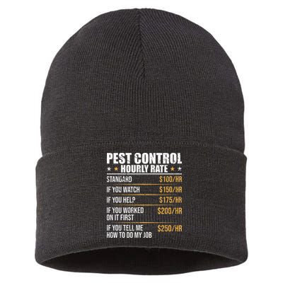 Pest Control Exterminator Pest Controller Hourly Rate Sustainable Knit Beanie