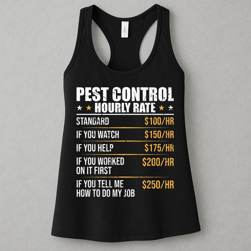 Pest Control Exterminator Pest Controller Hourly Rate Womens Tank Top