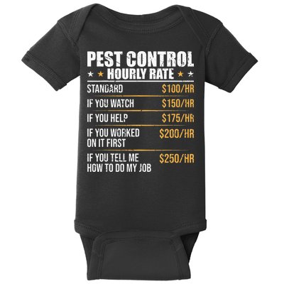 Pest Control Exterminator Pest Controller Hourly Rate Baby Bodysuit