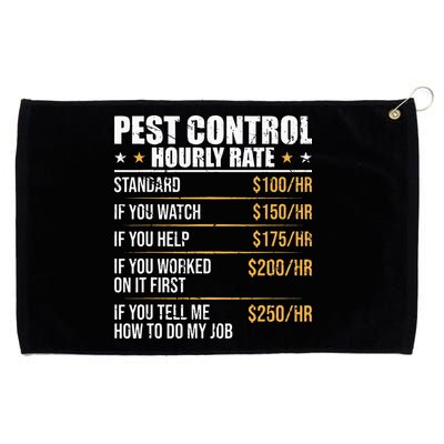 Pest Control Exterminator Pest Controller Hourly Rate Grommeted Golf Towel