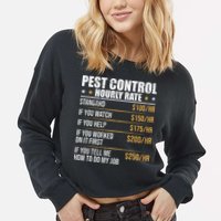 Pest Control Exterminator Pest Controller Hourly Rate Cropped Pullover Crew