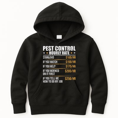 Pest Control Exterminator Pest Controller Hourly Rate Kids Hoodie