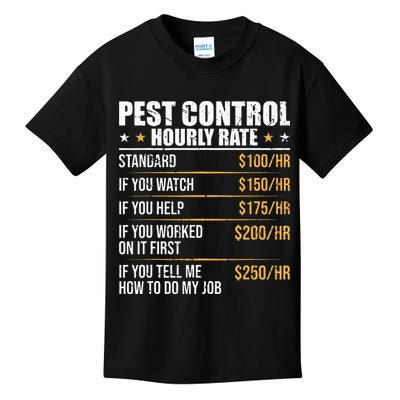 Pest Control Exterminator Pest Controller Hourly Rate Kids T-Shirt