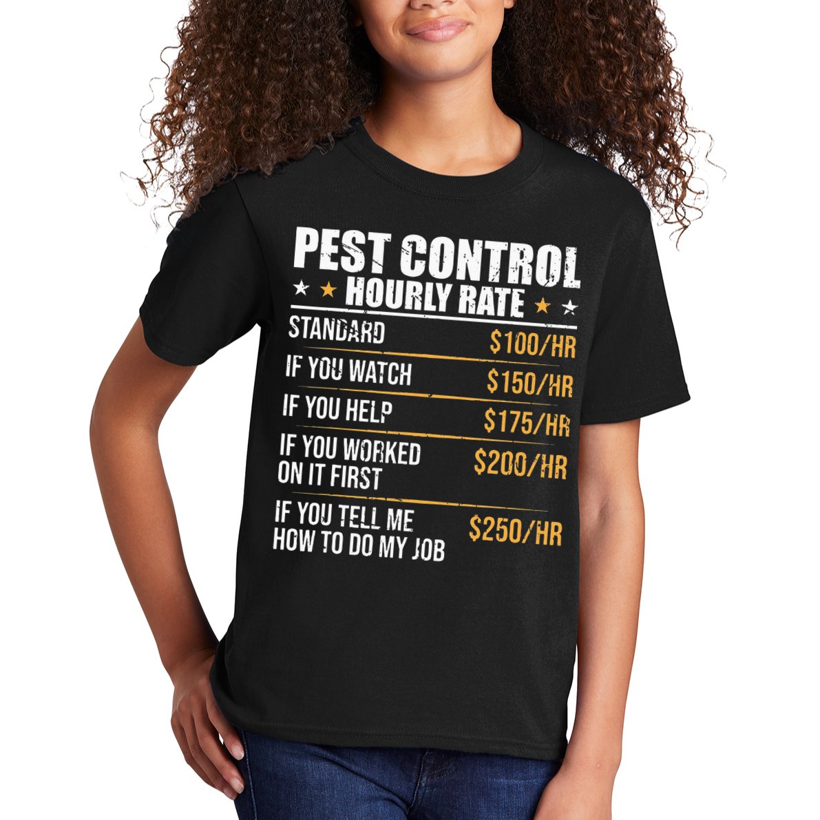 Pest Control Exterminator Pest Controller Hourly Rate Kids T-Shirt