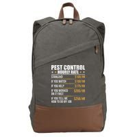 Pest Control Exterminator Pest Controller Hourly Rate Cotton Canvas Backpack