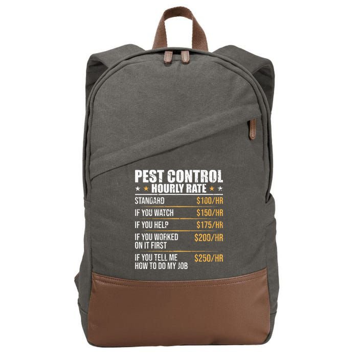 Pest Control Exterminator Pest Controller Hourly Rate Cotton Canvas Backpack