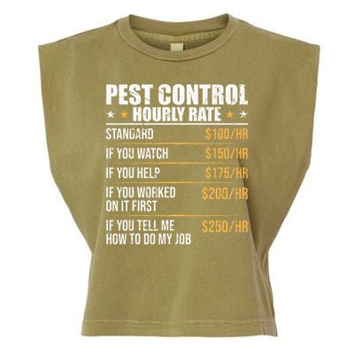 Pest Control Exterminator Pest Controller Hourly Rate Garment-Dyed Women's Muscle Tee