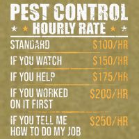 Pest Control Exterminator Pest Controller Hourly Rate Garment-Dyed Women's Muscle Tee