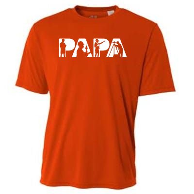 Papa Civil Engineer Dad Funny Dad Papa Cute Gift Cooling Performance Crew T-Shirt