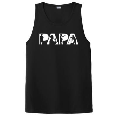 Papa Civil Engineer Dad Funny Dad Papa Cute Gift PosiCharge Competitor Tank