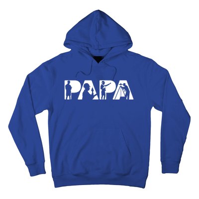 Papa Civil Engineer Dad Funny Dad Papa Cute Gift Hoodie