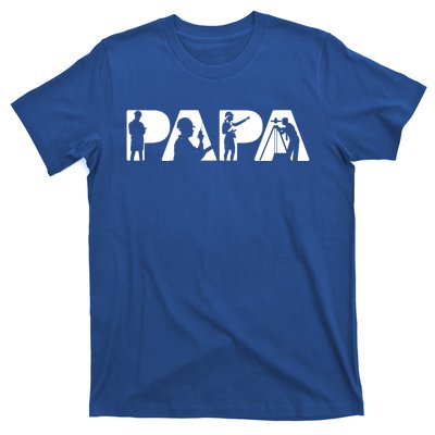 Papa Civil Engineer Dad Funny Dad Papa Cute Gift T-Shirt