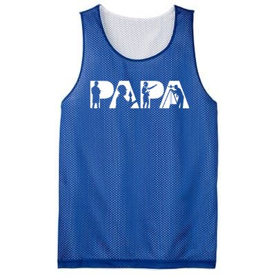 Papa Civil Engineer Dad Funny Dad Papa Cute Gift Mesh Reversible Basketball Jersey Tank