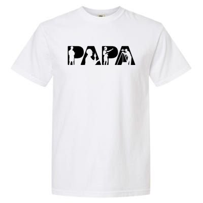 Papa Civil Engineer Dad Funny Dad Papa Cute Gift Garment-Dyed Heavyweight T-Shirt