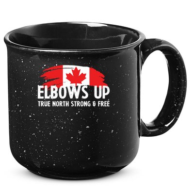 Proud Canadian Elbows Up True North Strong and Free Patriot 15oz Campfire Ceramic Mug