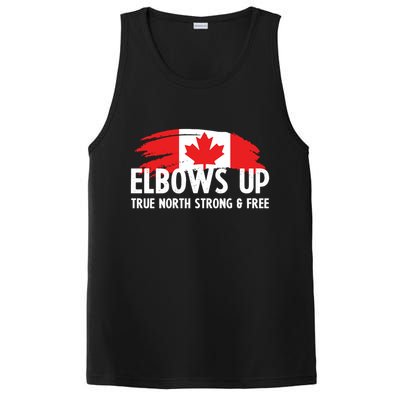 Proud Canadian Elbows Up True North Strong and Free Patriot PosiCharge Competitor Tank