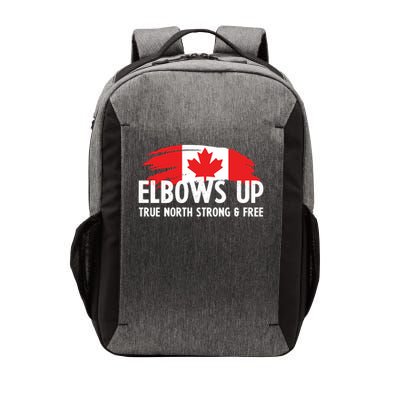 Proud Canadian Elbows Up True North Strong and Free Patriot Vector Backpack