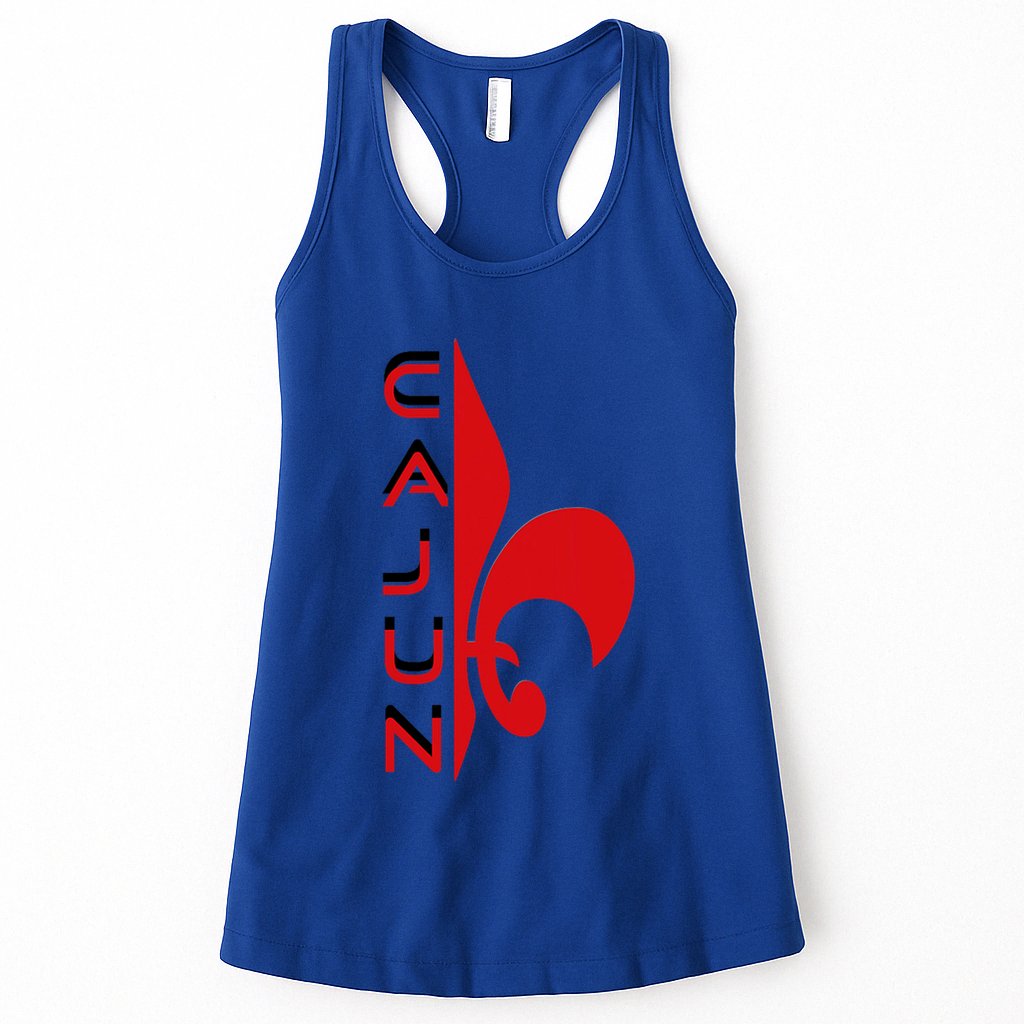 Proud Cajun Fleur Louisiana Pride State Symbol Womens Tank Top