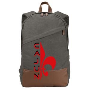 Proud Cajun Fleur Louisiana Pride State Symbol Cotton Canvas Backpack