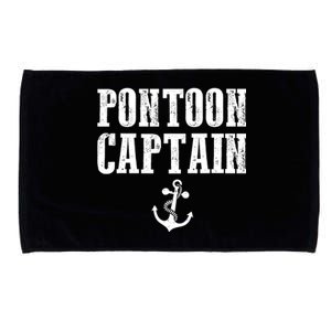 Pontoon Captain Funny Pontoon Shirt For Men And Women Microfiber Hand Towel