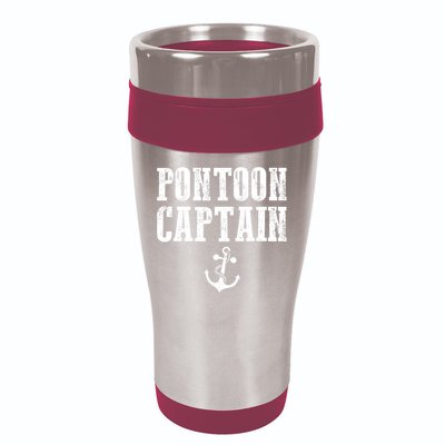 Pontoon Captain Funny Pontoon Shirt For Men And Women 16oz Travel Tumbler