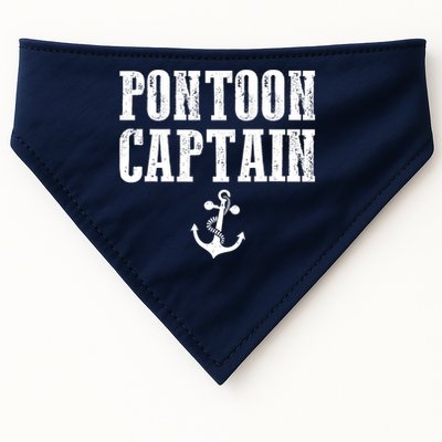 Pontoon Captain Funny Pontoon Shirt For Men And Women USA-Made Doggie Bandana