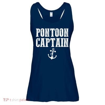 Pontoon Captain Funny Pontoon Shirt For Men And Women Ladies Essential Flowy Tank