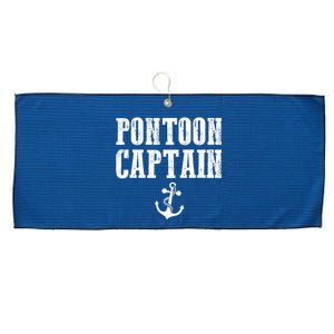 Pontoon Captain Funny Pontoon Shirt For Men And Women Large Microfiber Waffle Golf Towel